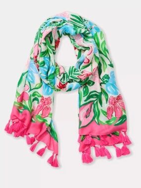 Lilly Pulitzer Resort Scarf in Multi Glowing Gardens  The perfect finishing touc